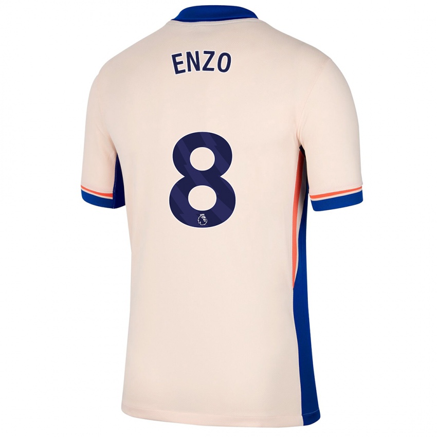 Criança Camisola Enzo Fernández #8 Bege Leve Alternativa 2024/25 Camisa