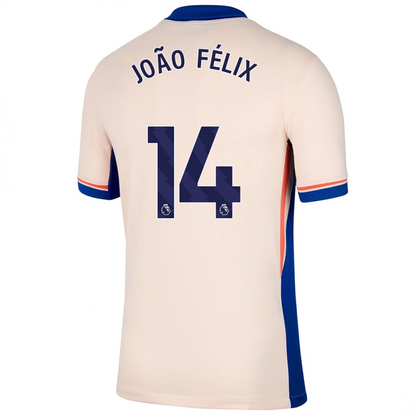 Criança Camisola João Félix #14 Bege Leve Alternativa 2024/25 Camisa