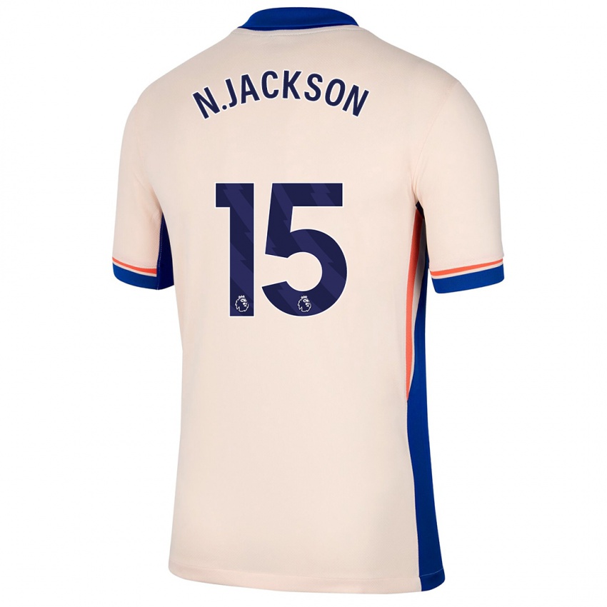 Criança Camisola Nicolas Jackson #15 Bege Leve Alternativa 2024/25 Camisa