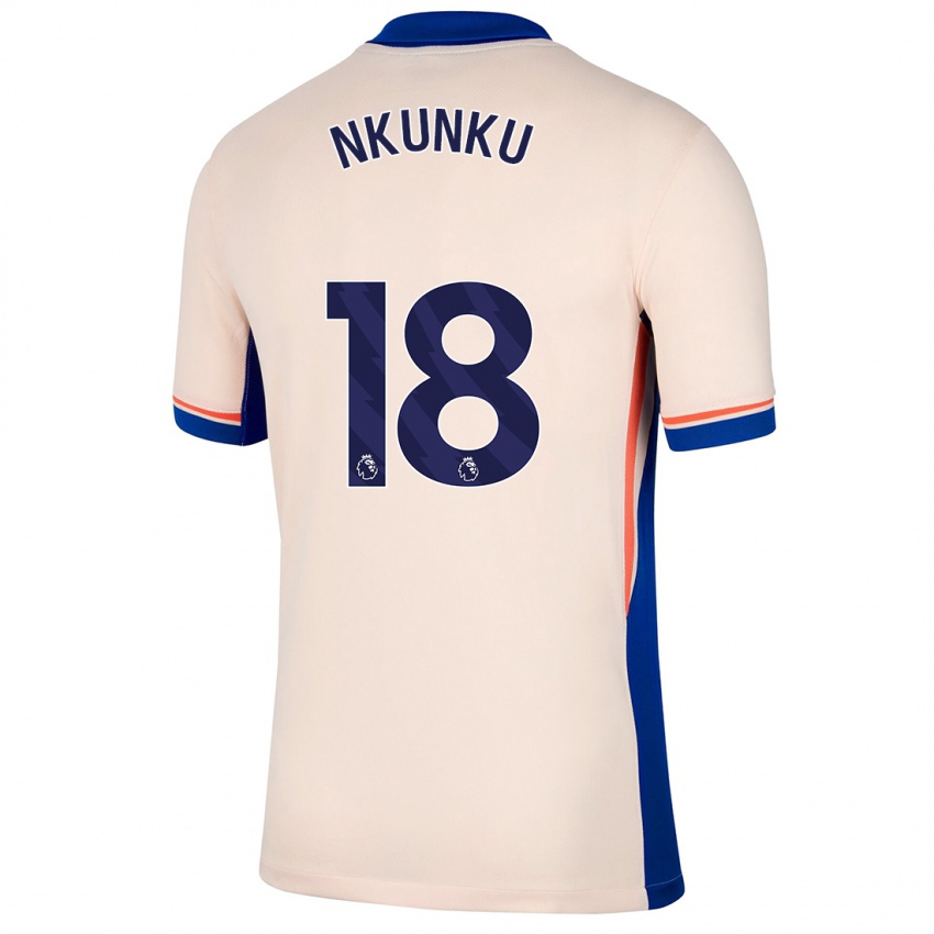 Criança Camisola Christopher Nkunku #18 Bege Leve Alternativa 2024/25 Camisa