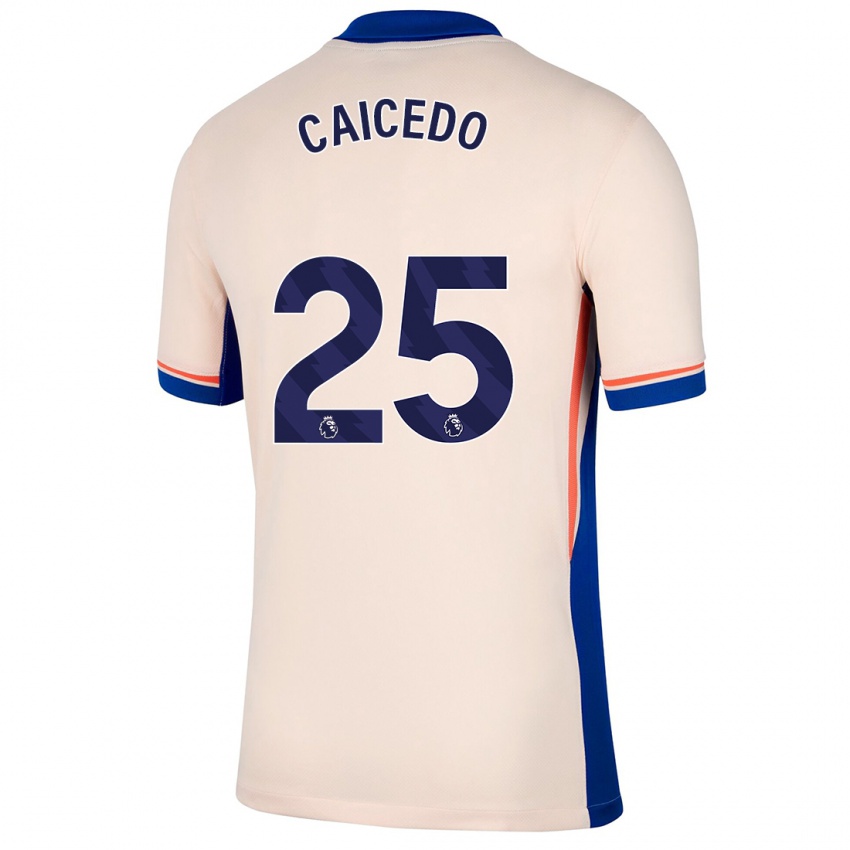 Criança Camisola Moisés Caicedo #25 Bege Leve Alternativa 2024/25 Camisa