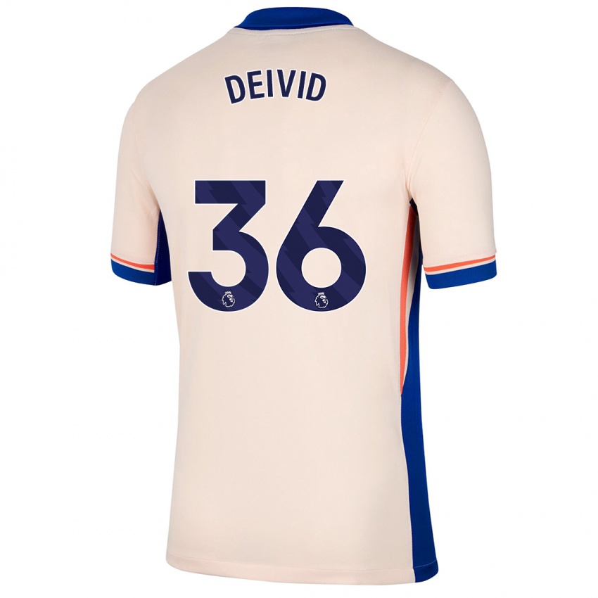 Criança Camisola Deivid Washington #36 Bege Leve Alternativa 2024/25 Camisa