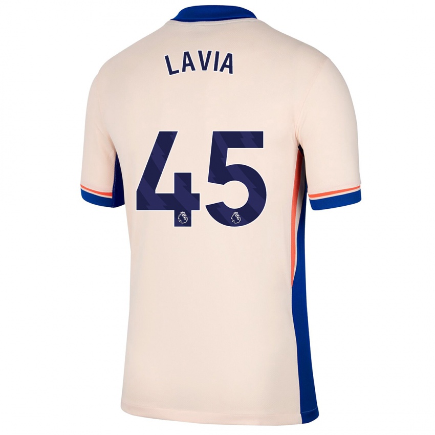 Criança Camisola Romeo Lavia #45 Bege Leve Alternativa 2024/25 Camisa