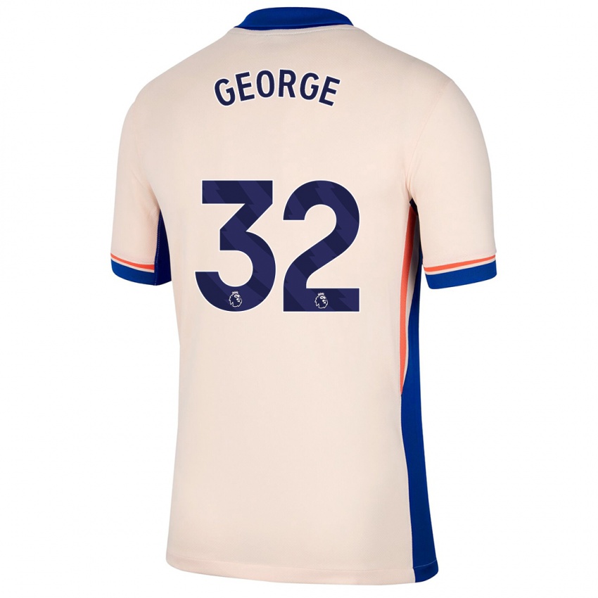 Criança Camisola Tyrique George #32 Bege Leve Alternativa 2024/25 Camisa