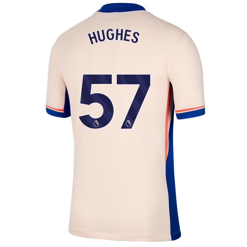 Criança Camisola Brodi Hughes #57 Bege Leve Alternativa 2024/25 Camisa