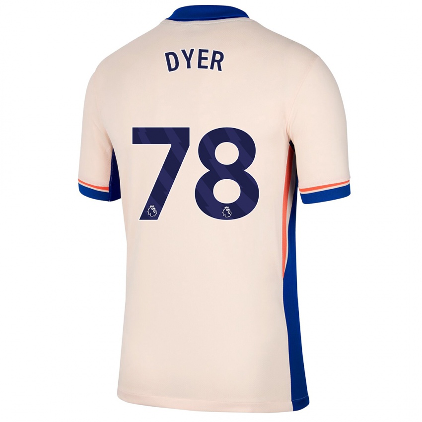 Criança Camisola Kiano Dyer #78 Bege Leve Alternativa 2024/25 Camisa