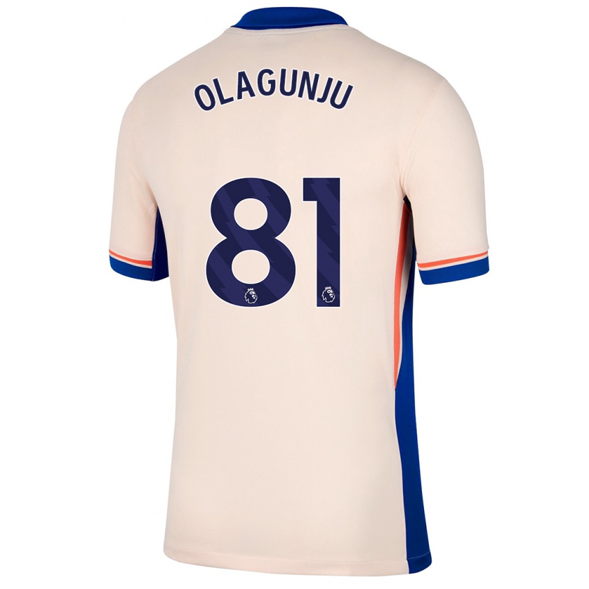 Criança Camisola Saheed Olagunju #81 Bege Leve Alternativa 2024/25 Camisa