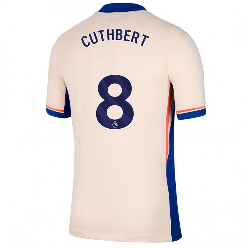 Criança Camisola Erin Cuthbert #8 Bege Leve Alternativa 2024/25 Camisa