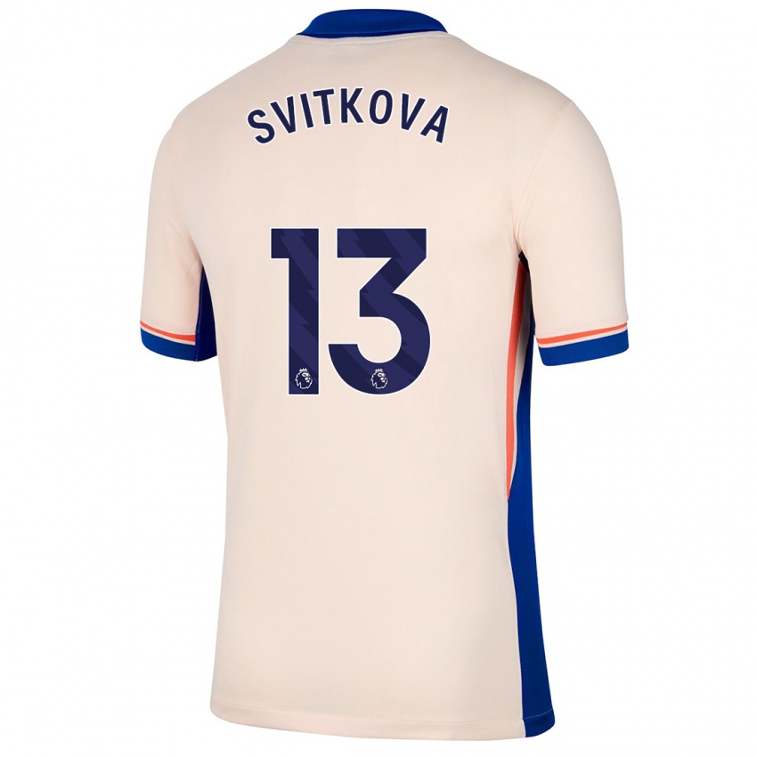 Criança Camisola Katerina Svitkova #13 Bege Leve Alternativa 2024/25 Camisa