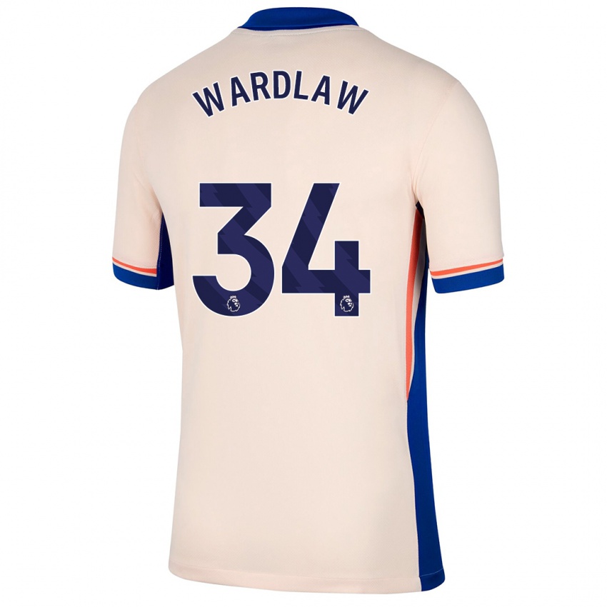 Criança Camisola Charlotte Wardlaw #34 Bege Leve Alternativa 2024/25 Camisa