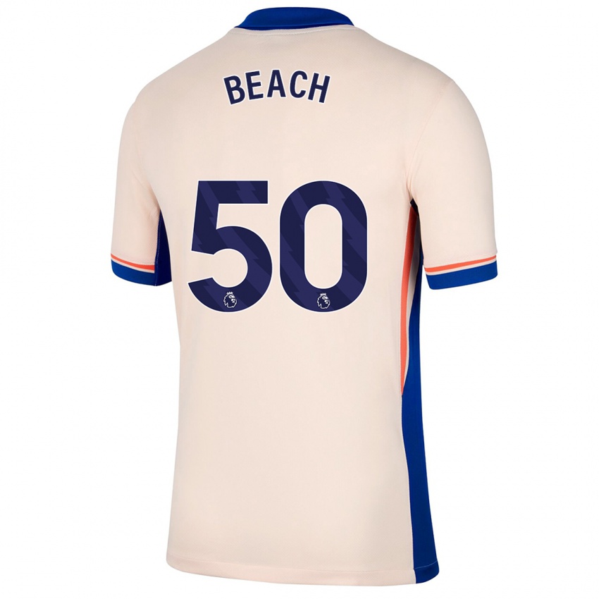 Criança Camisola Eddie Beach #50 Bege Leve Alternativa 2024/25 Camisa