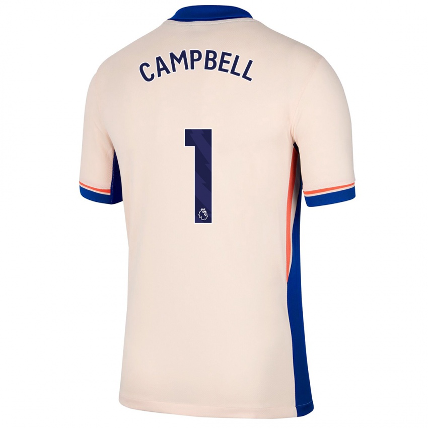 Criança Camisola Luke Campbell #1 Bege Leve Alternativa 2024/25 Camisa