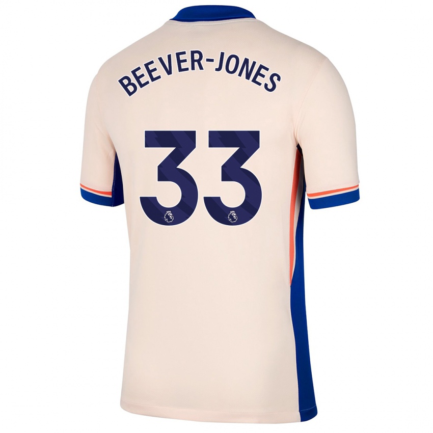 Criança Camisola Aggie Beever-Jones #33 Bege Leve Alternativa 2024/25 Camisa