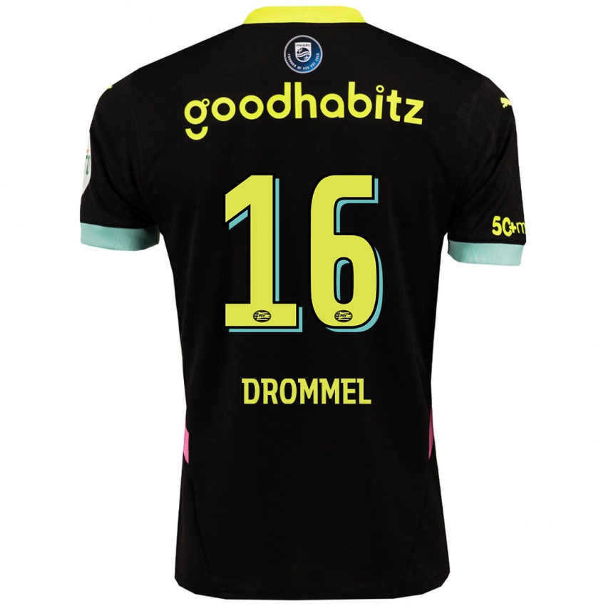 Criança Camisola Joel Drommel #16 Amarelo Preto Alternativa 2024/25 Camisa