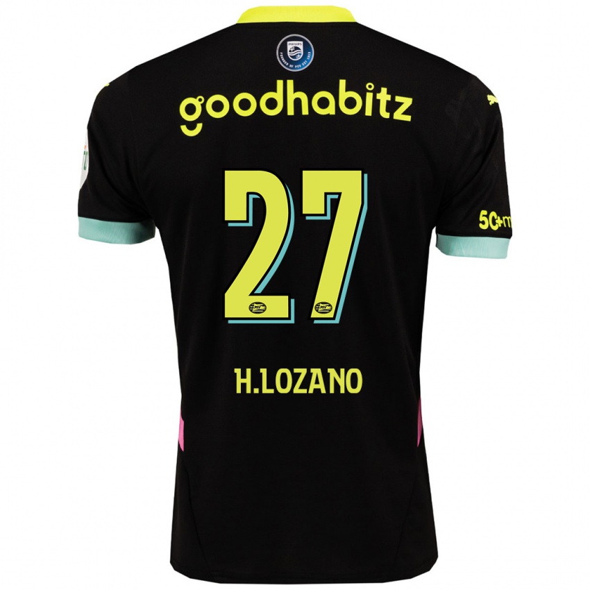 Criança Camisola Hirving Lozano #27 Amarelo Preto Alternativa 2024/25 Camisa