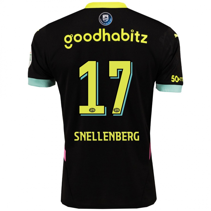 Criança Camisola Maxime Snellenberg #17 Amarelo Preto Alternativa 2024/25 Camisa