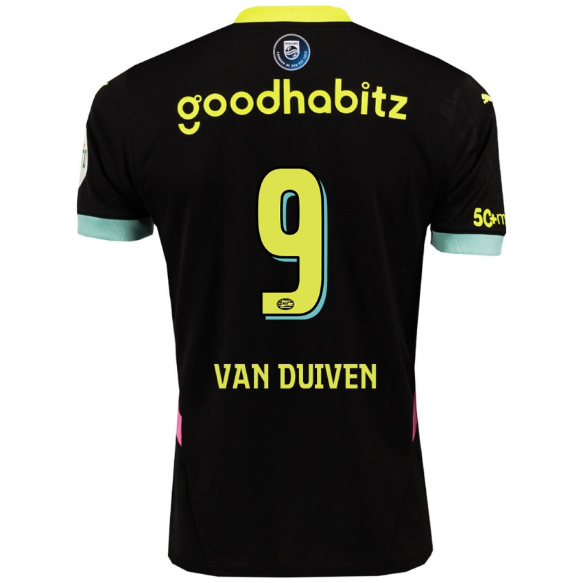 Criança Camisola Jason Van Duiven #9 Amarelo Preto Alternativa 2024/25 Camisa