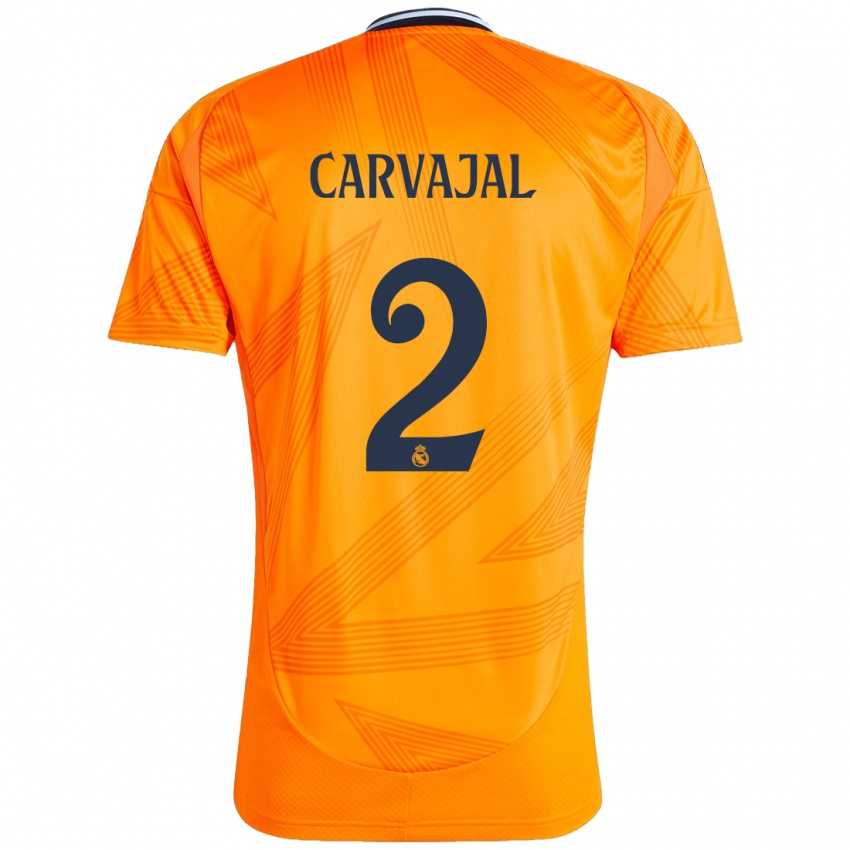 Criança Camisola Daniel Carvajal #2 Laranja Alternativa 2024/25 Camisa