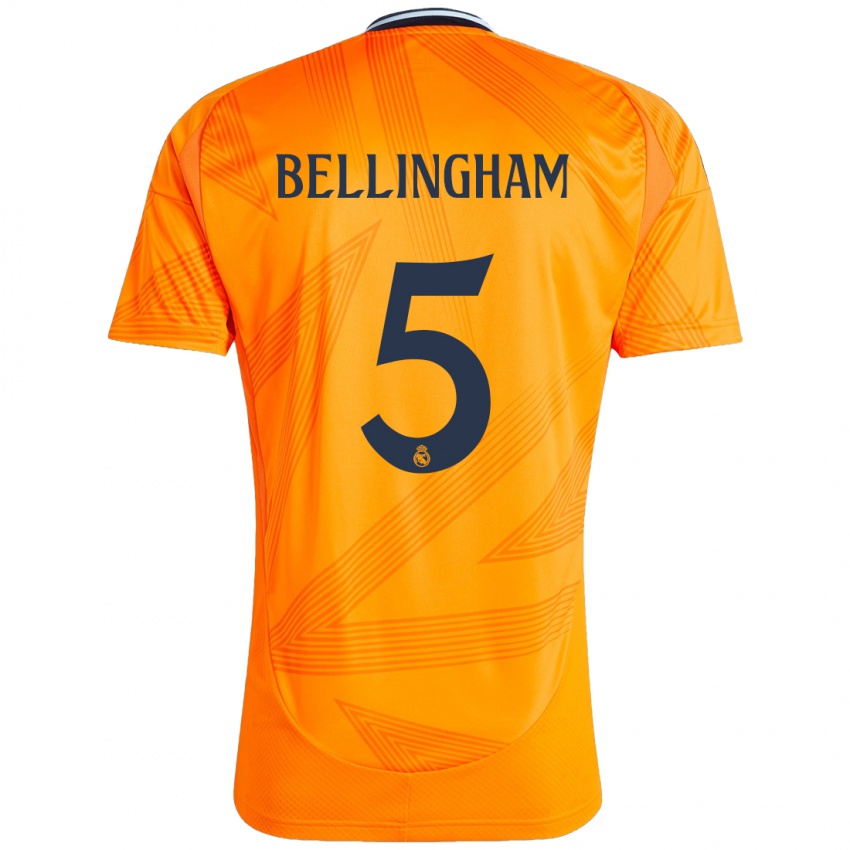 Criança Camisola Jude Bellingham #5 Laranja Alternativa 2024/25 Camisa