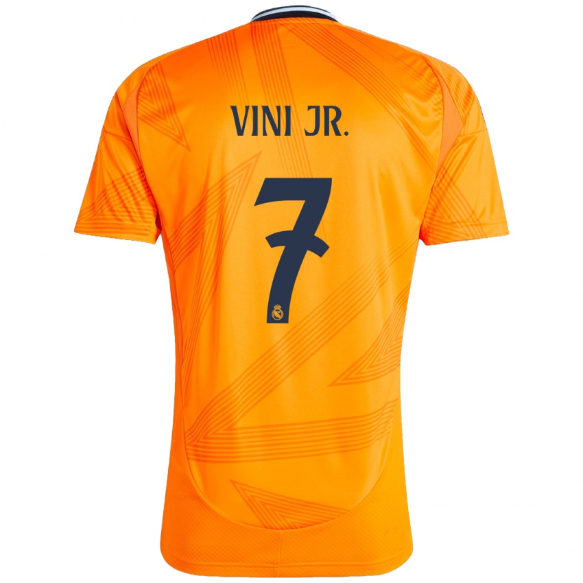 Criança Camisola Vinicius Junior #7 Laranja Alternativa 2024/25 Camisa