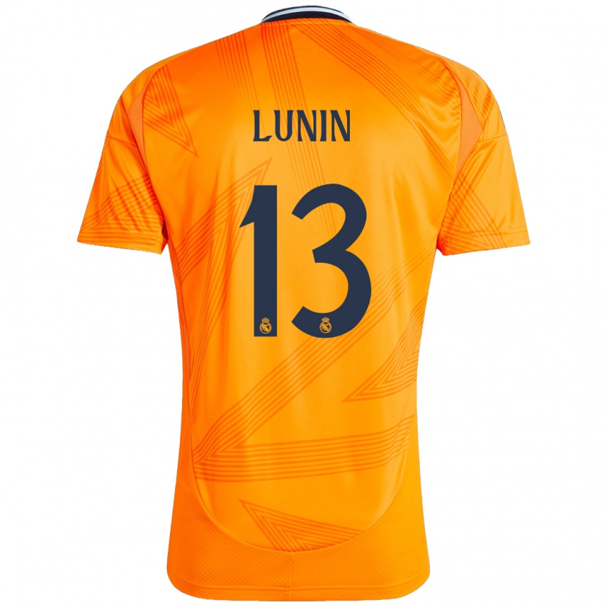 Criança Camisola Andriy Lunin #13 Laranja Alternativa 2024/25 Camisa