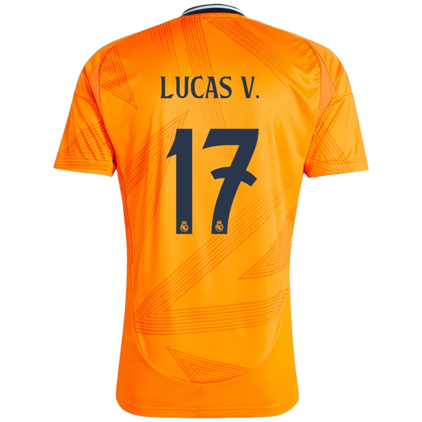 Criança Camisola Lucas Vazquez #17 Laranja Alternativa 2024/25 Camisa