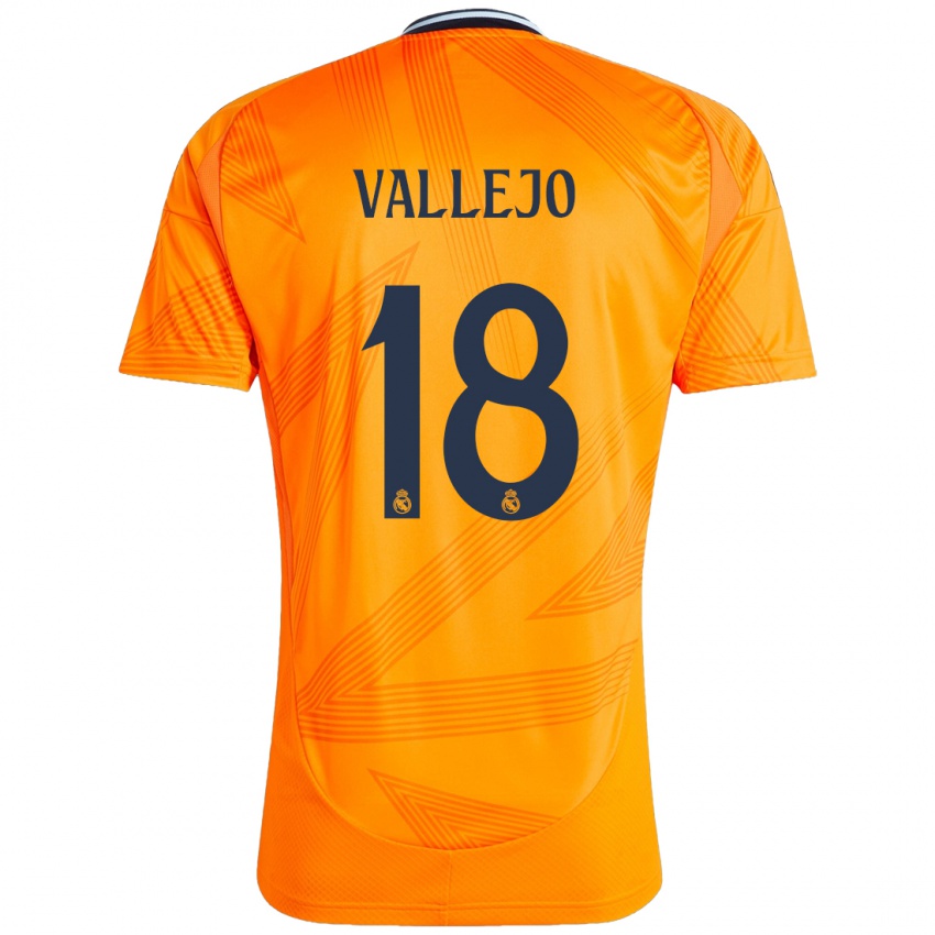 Criança Camisola Jesus Vallejo #18 Laranja Alternativa 2024/25 Camisa