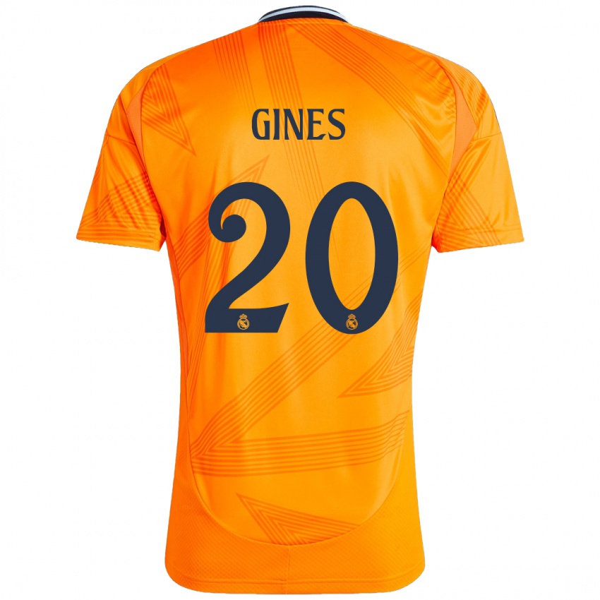 Criança Camisola Alvaro Gines #20 Laranja Alternativa 2024/25 Camisa