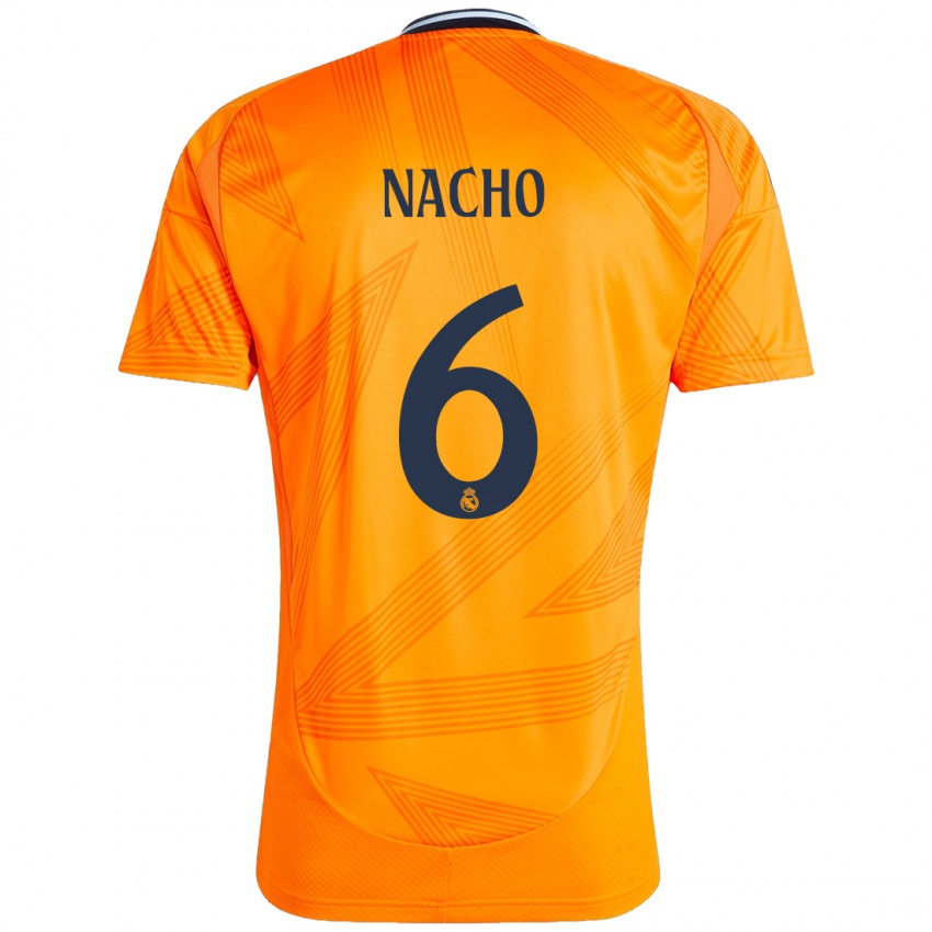 Criança Camisola Nacho Fernandez #6 Laranja Alternativa 2024/25 Camisa