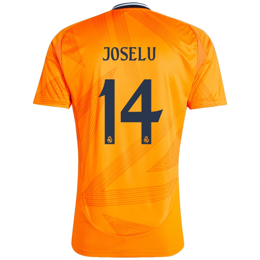 Criança Camisola Joselu #14 Laranja Alternativa 2024/25 Camisa