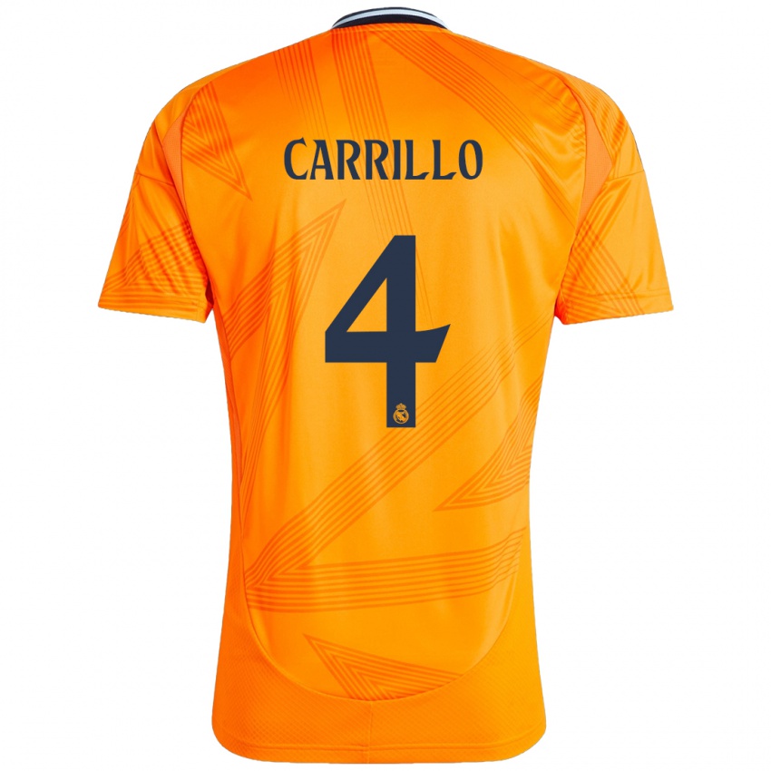 Criança Camisola Alvaro Carrillo #4 Laranja Alternativa 2024/25 Camisa