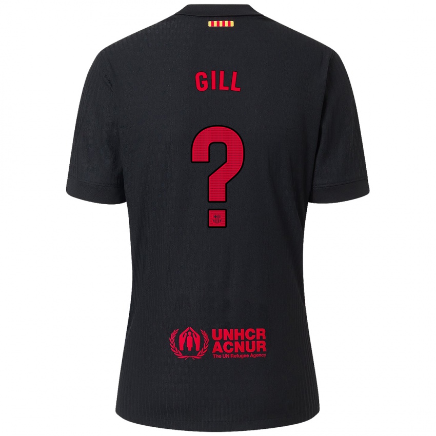 Criança Camisola Adrian Gill #0 Vermelho Preto Alternativa 2024/25 Camisa