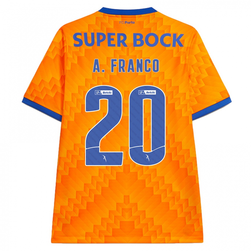 Criança Camisola André Franco #20 Laranja Alternativa 2024/25 Camisa