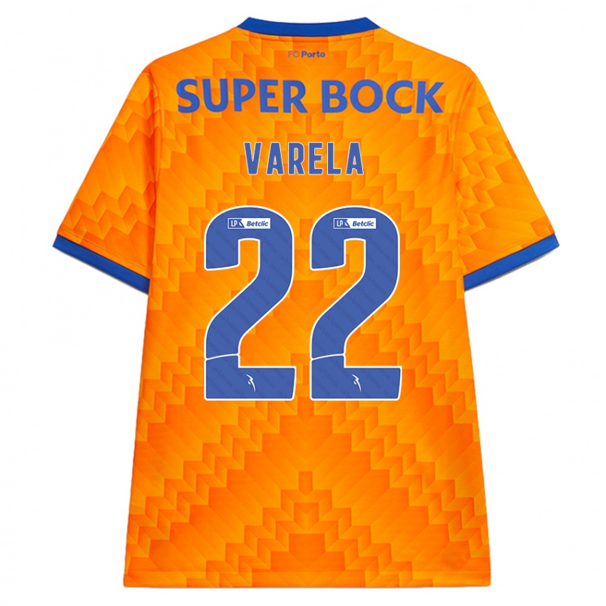 Criança Camisola Alan Varela #22 Laranja Alternativa 2024/25 Camisa