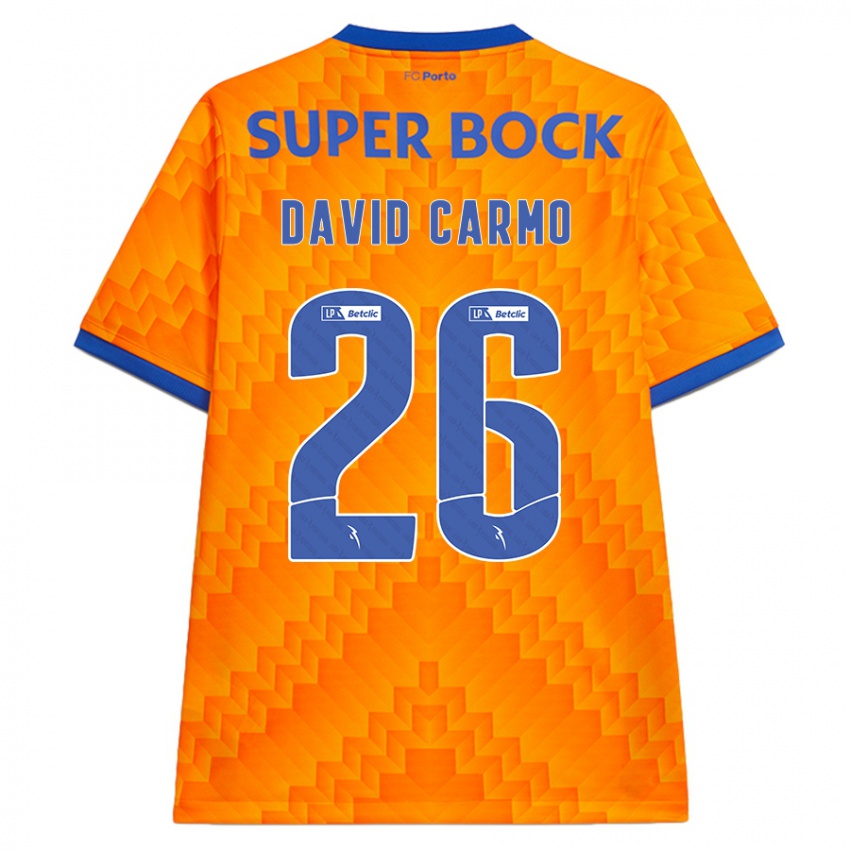 Criança Camisola David Carmo #26 Laranja Alternativa 2024/25 Camisa