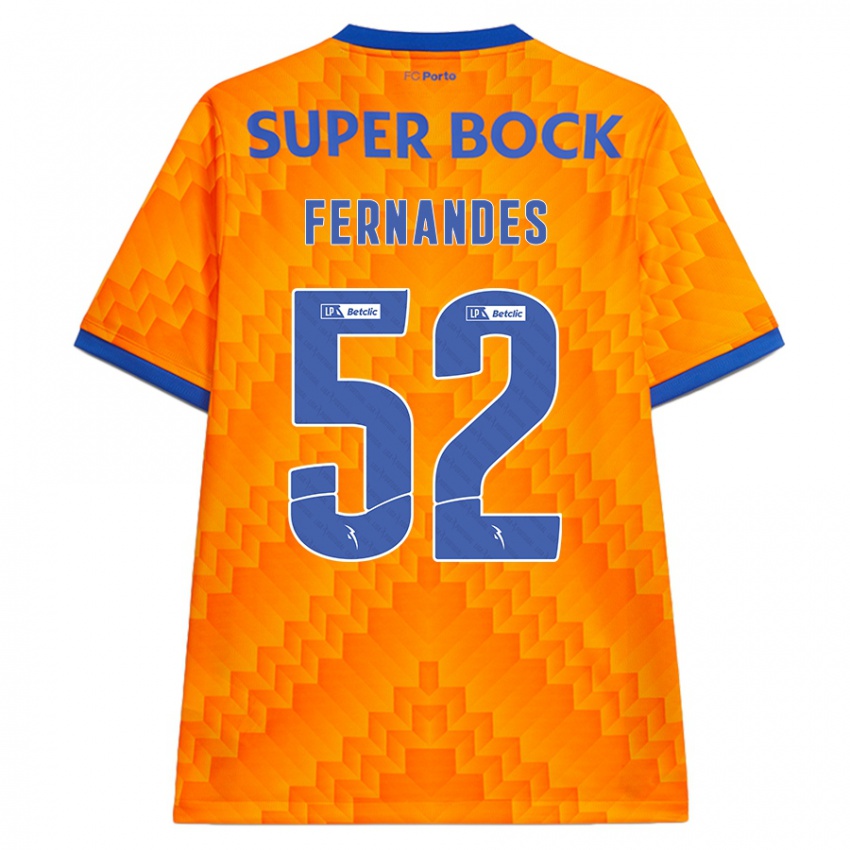 Criança Camisola Martim Fernandes #52 Laranja Alternativa 2024/25 Camisa