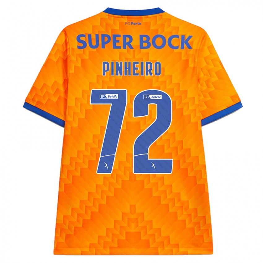 Criança Camisola Rodrigo Pinheiro #72 Laranja Alternativa 2024/25 Camisa