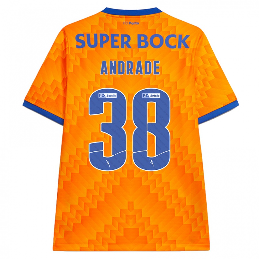 Criança Camisola Fernando Andrade #38 Laranja Alternativa 2024/25 Camisa