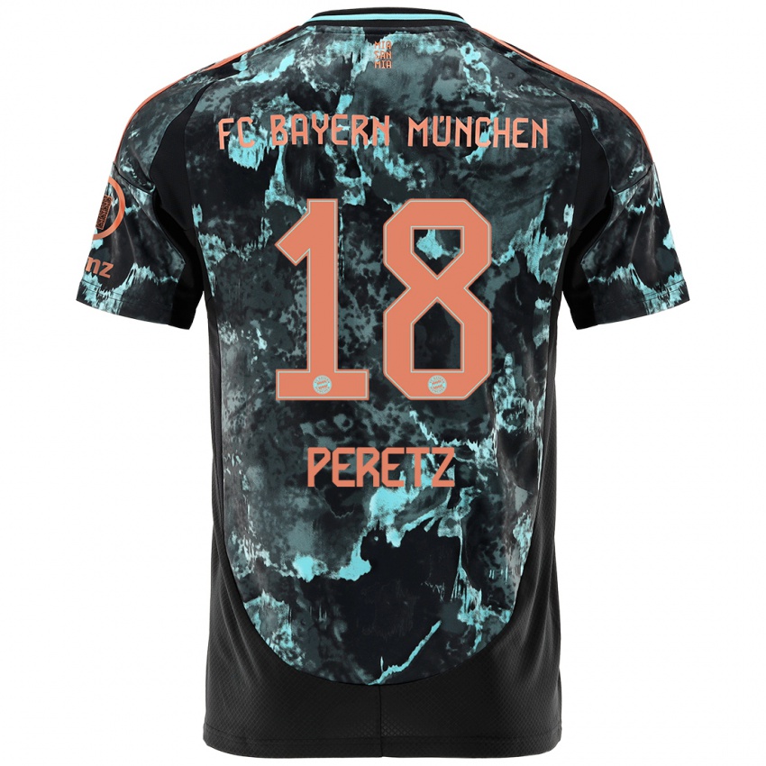 Criança Camisola Daniel Peretz #18 Preto Alternativa 2024/25 Camisa