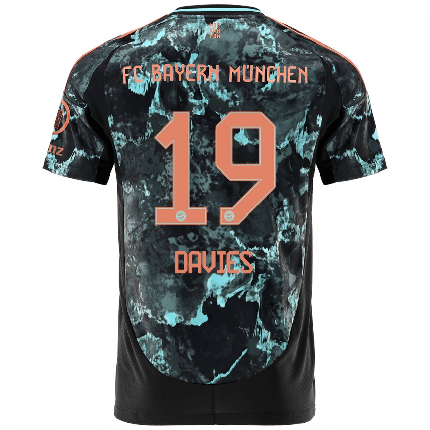 Criança Camisola Alphonso Davies #19 Preto Alternativa 2024/25 Camisa