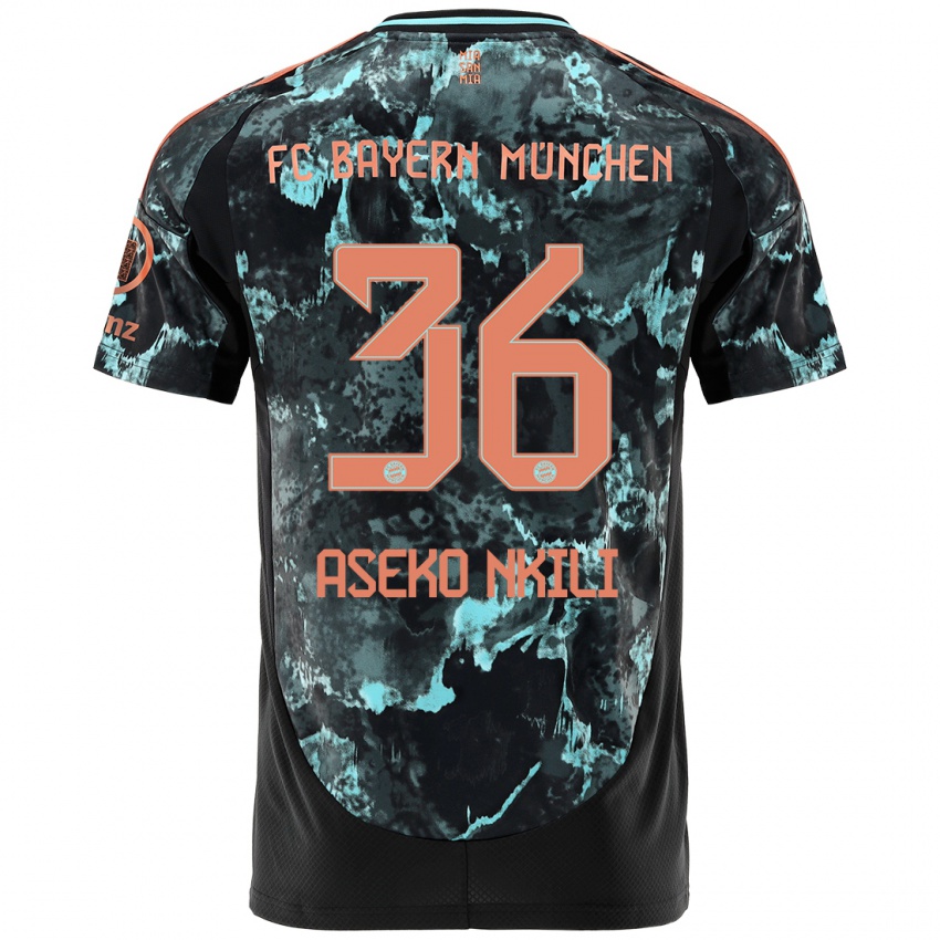 Criança Camisola Noel Aseko Nkili #36 Preto Alternativa 2024/25 Camisa