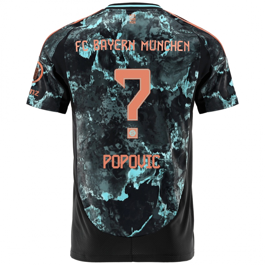 Criança Camisola Marko Popovic #0 Preto Alternativa 2024/25 Camisa