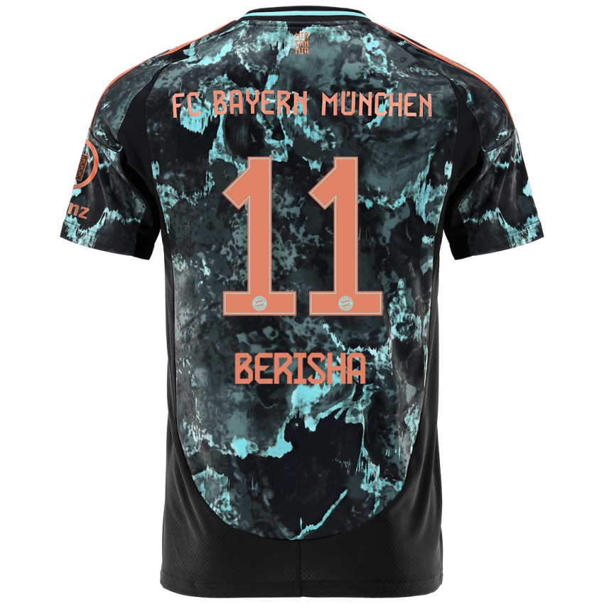 Criança Camisola Dion Berisha #11 Preto Alternativa 2024/25 Camisa