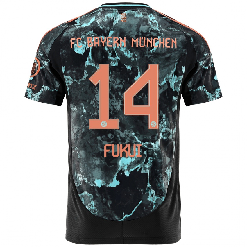 Criança Camisola Taichi Fukui #14 Preto Alternativa 2024/25 Camisa