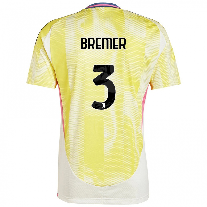 Criança Camisola Bremer #3 Solar Amarelo Alternativa 2024/25 Camisa