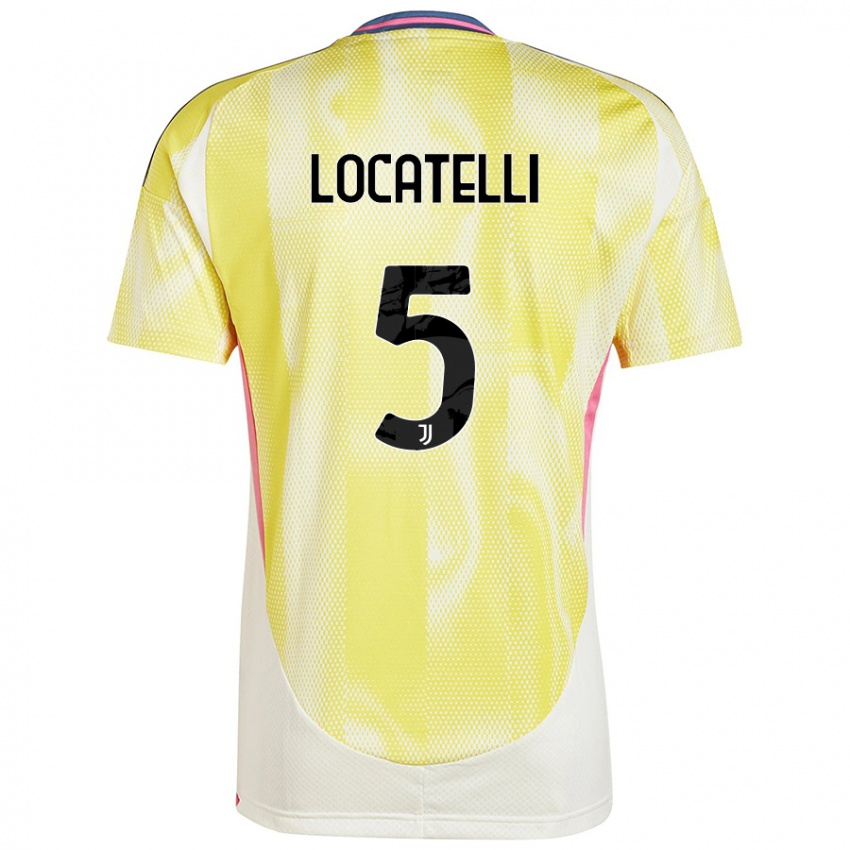 Criança Camisola Manuel Locatelli #5 Solar Amarelo Alternativa 2024/25 Camisa