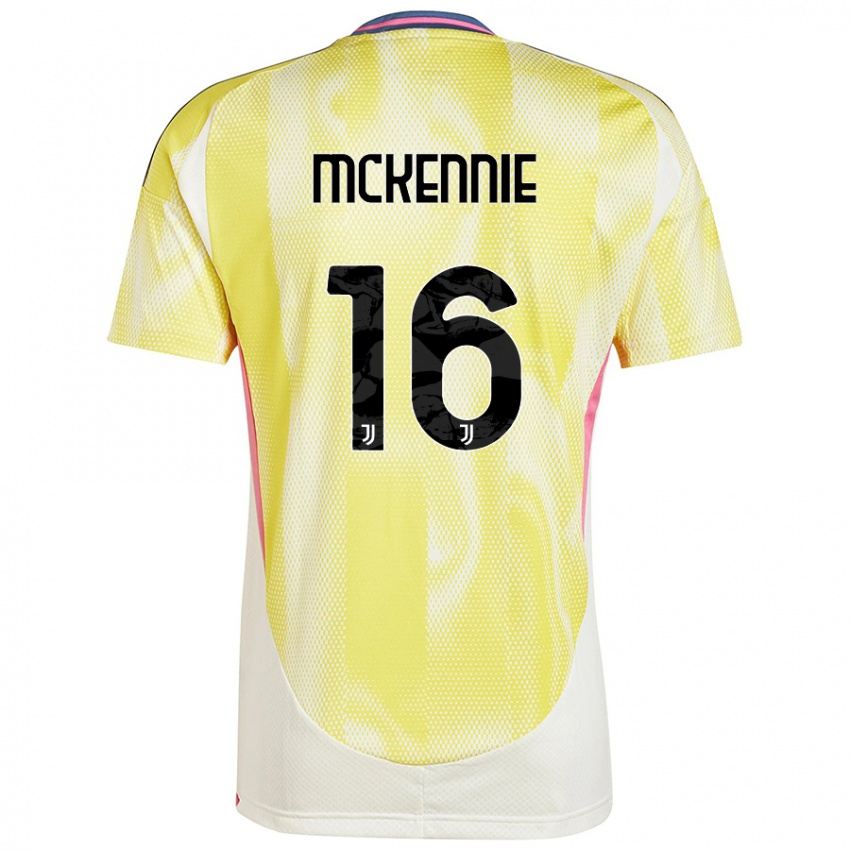 Criança Camisola Weston Mckennie #16 Solar Amarelo Alternativa 2024/25 Camisa