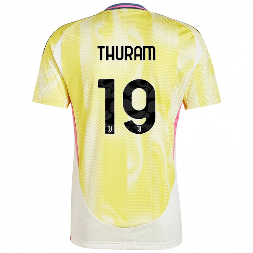 Criança Camisola Khéphren Thuram #19 Solar Amarelo Alternativa 2024/25 Camisa