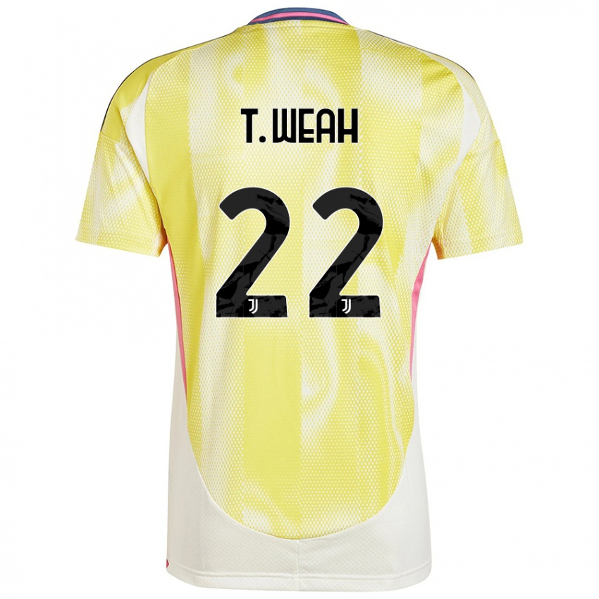 Criança Camisola Timothy Weah #22 Solar Amarelo Alternativa 2024/25 Camisa