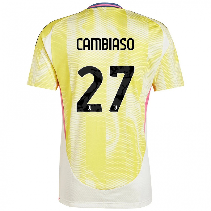 Criança Camisola Andrea Cambiaso #27 Solar Amarelo Alternativa 2024/25 Camisa